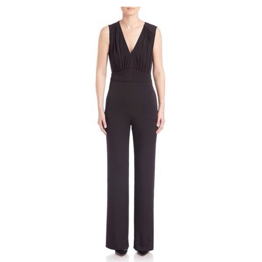 Diane von Furstenberg
'Viona' Sleeveless V-Neck Stretch Silk Jumpsuit
10 | Black
